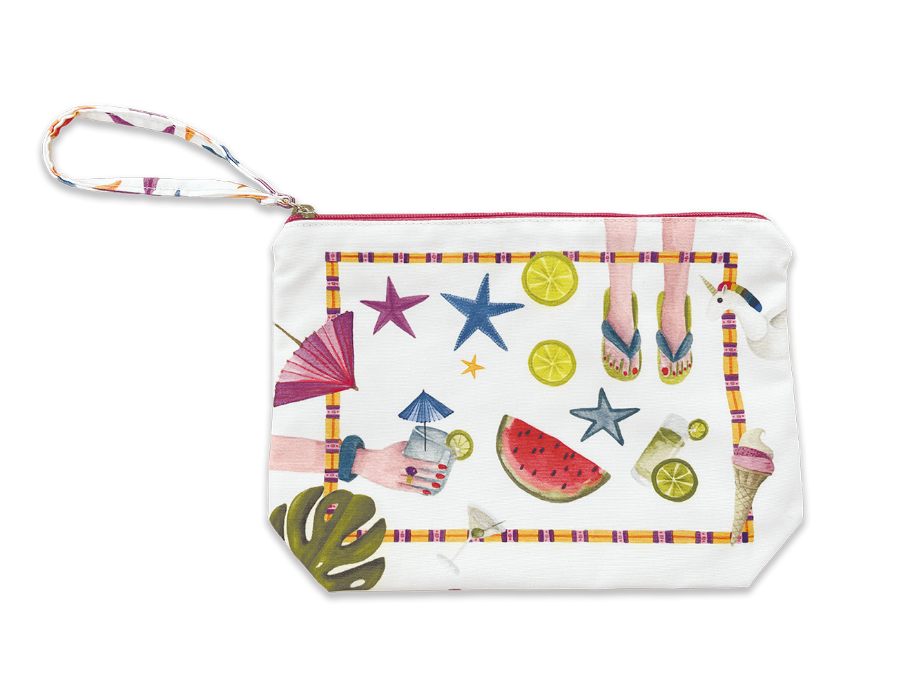 Cotton Pochette «Summer Party», 100% Made in Italy