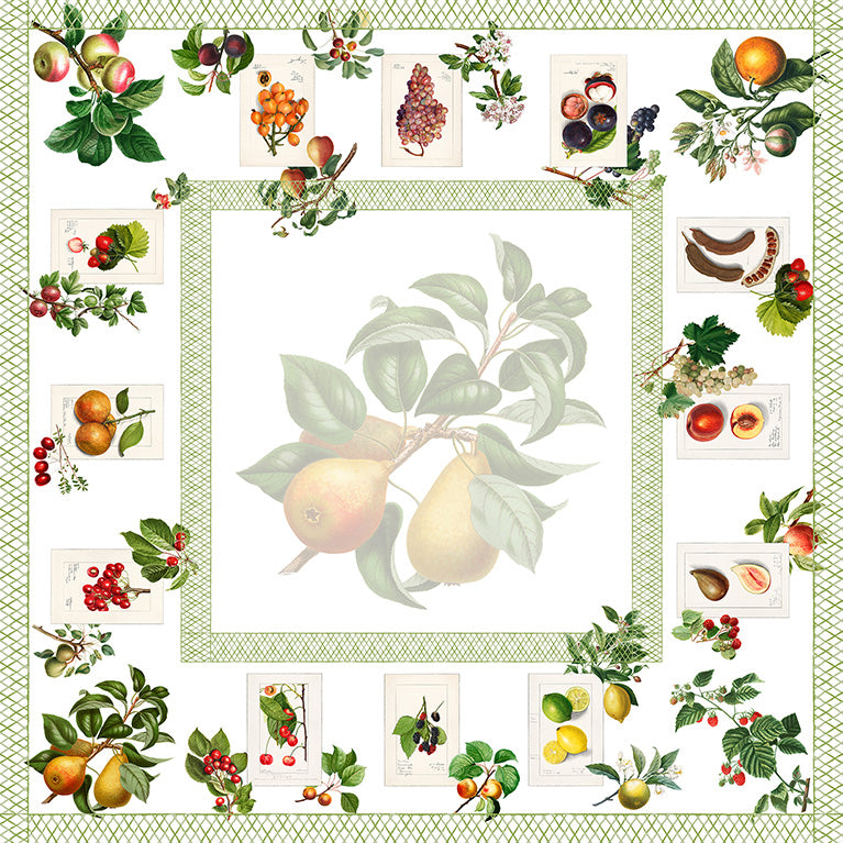 Nappe en lin «Fruits d’été », 100 % fabriquée en Italie