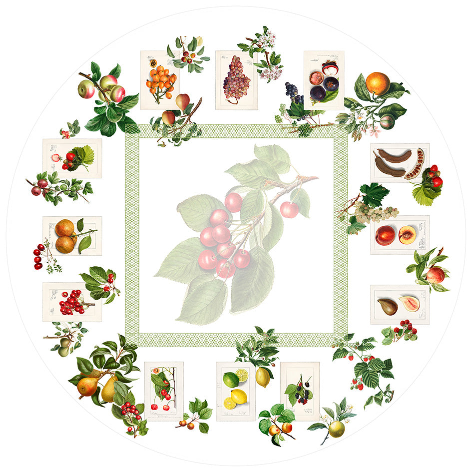 Nappe en lin «Fruits d’été », 100 % fabriquée en Italie