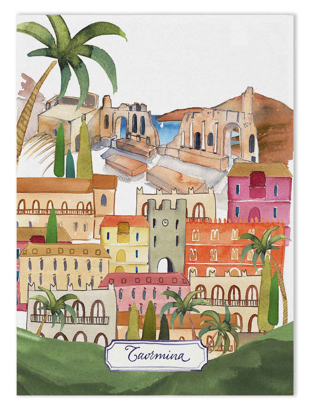 Kitchen Towels «Taormina», 100% Made in Italy