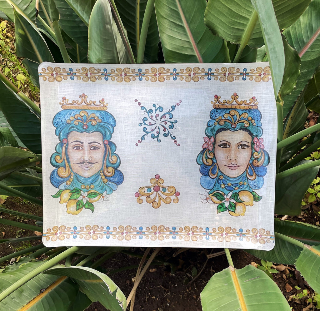 Tray «Teste Di Moro», 100% Made in Italy The Napking