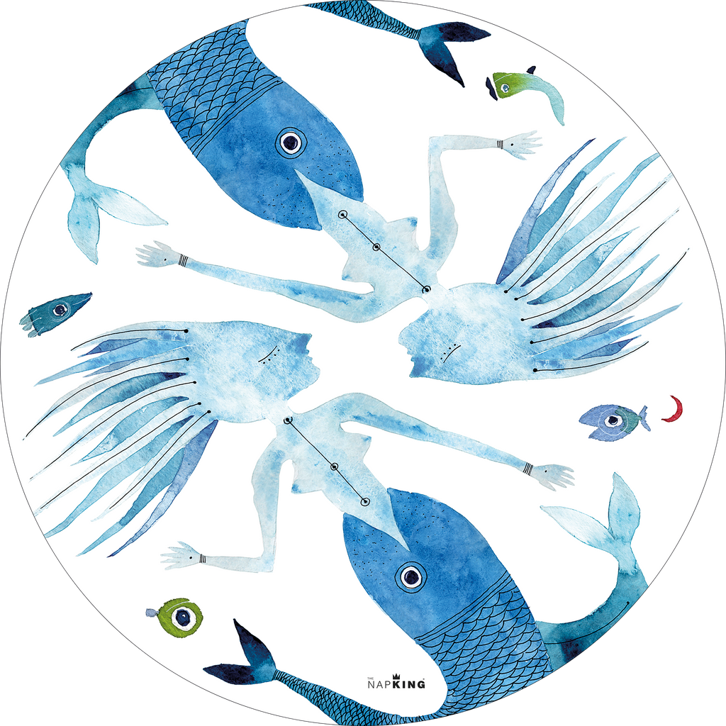 Set of 2 round hardboard placemats «Therasia» 100% Made in Italy