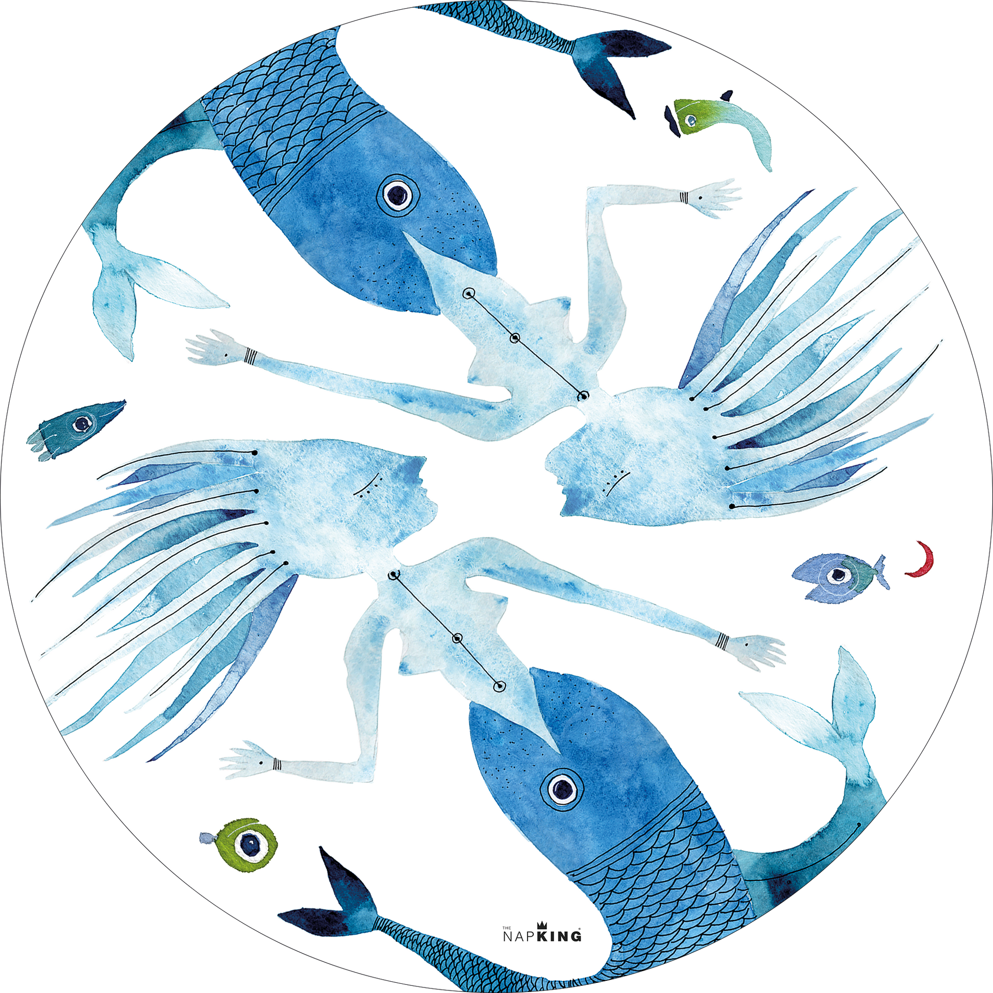 Set of 2 round hardboard placemats «Therasia» 100% Made in Italy