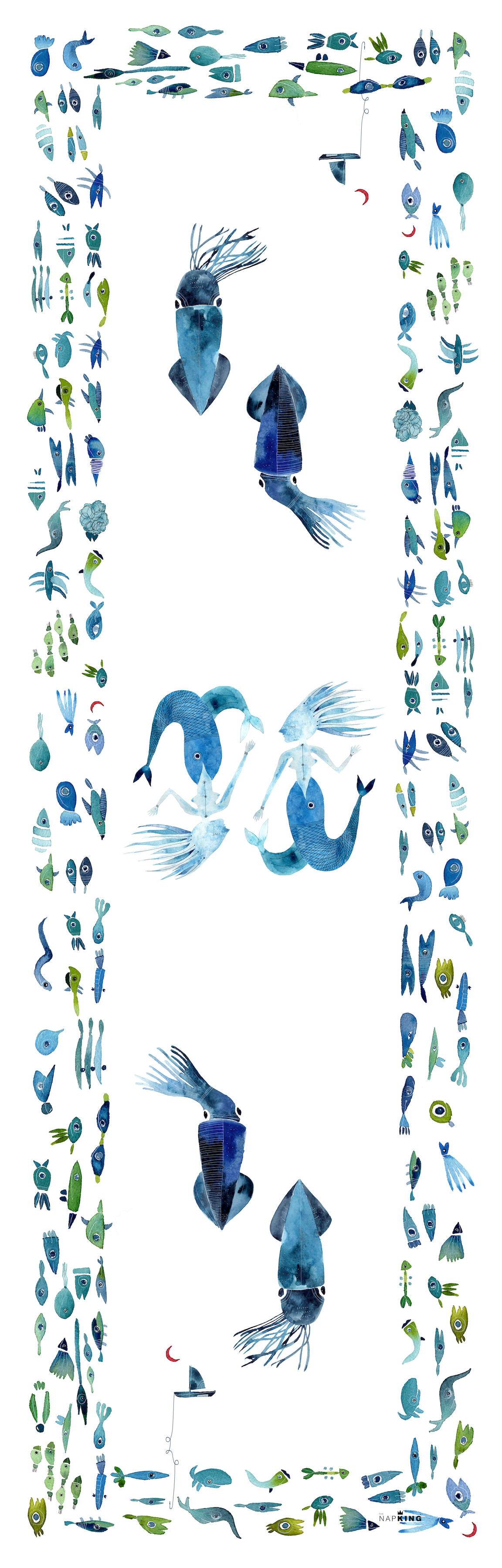 Pure Linen Runner «Therasia» 100% Made in Italy - The Napking