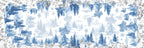 Toile De Jouy Runner Premium Linen with classic illustrated print, blue variant, 50x150 cm