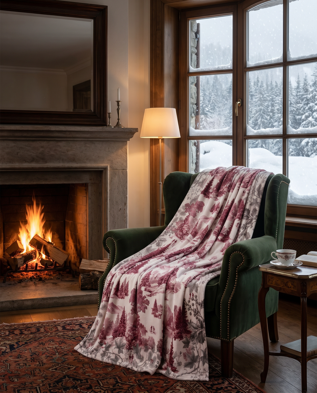 Toile De Jouy Plaid Velvet