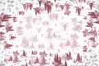 Toile De Jouy tablecloth premium linen in 110x110 cm with digitally printed decorative design