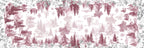 Toile De Jouy Runner Premium Linen with classic illustrated print, ruby variant, 50x150 cm