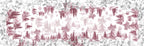 Toile De Jouy Runner Premium Linen with classic illustrated print, ruby variant, 80x250 cm