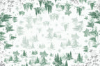 Toile De Jouy tablecloth premium linen with digitally printed decorative design