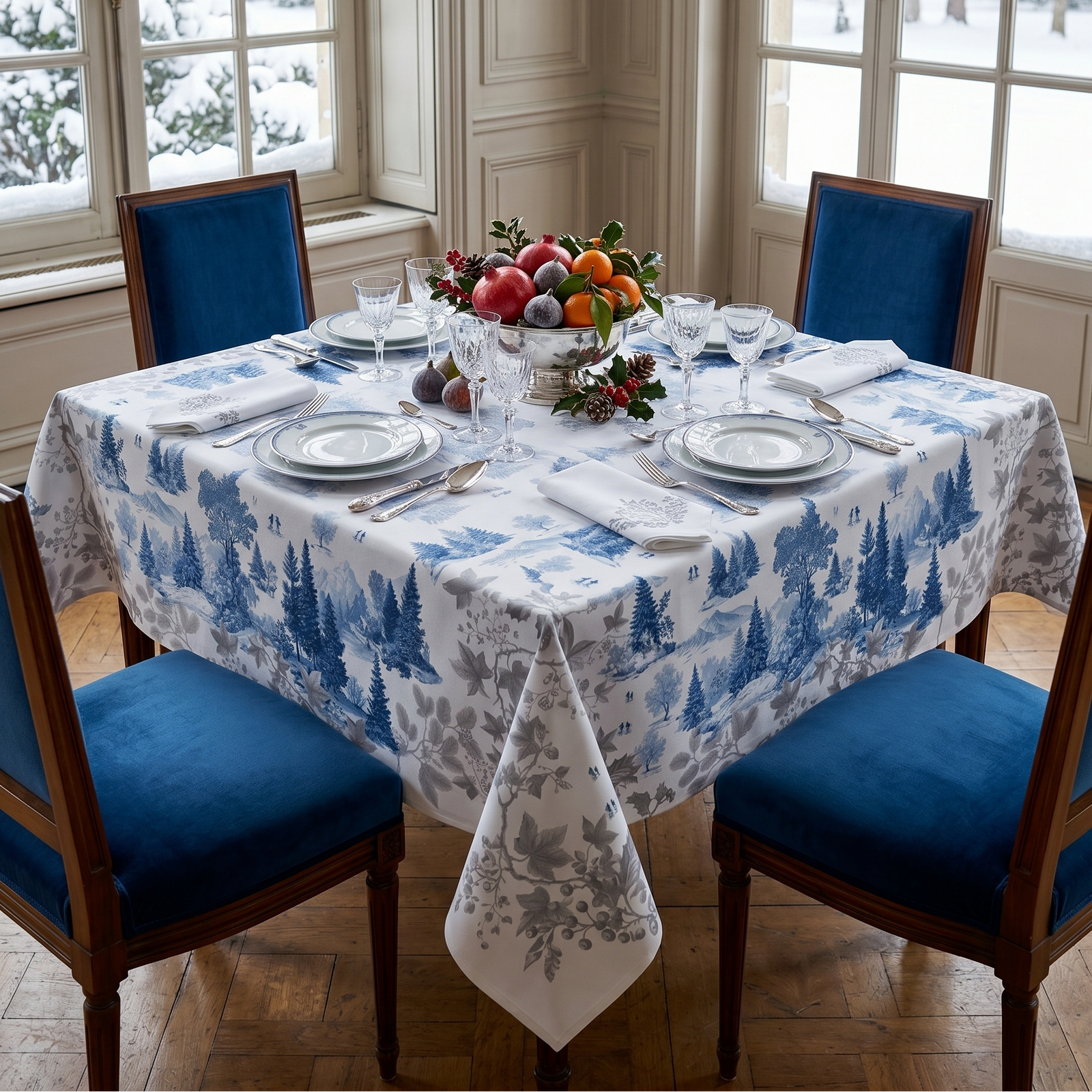 Toile de Jouy Blu