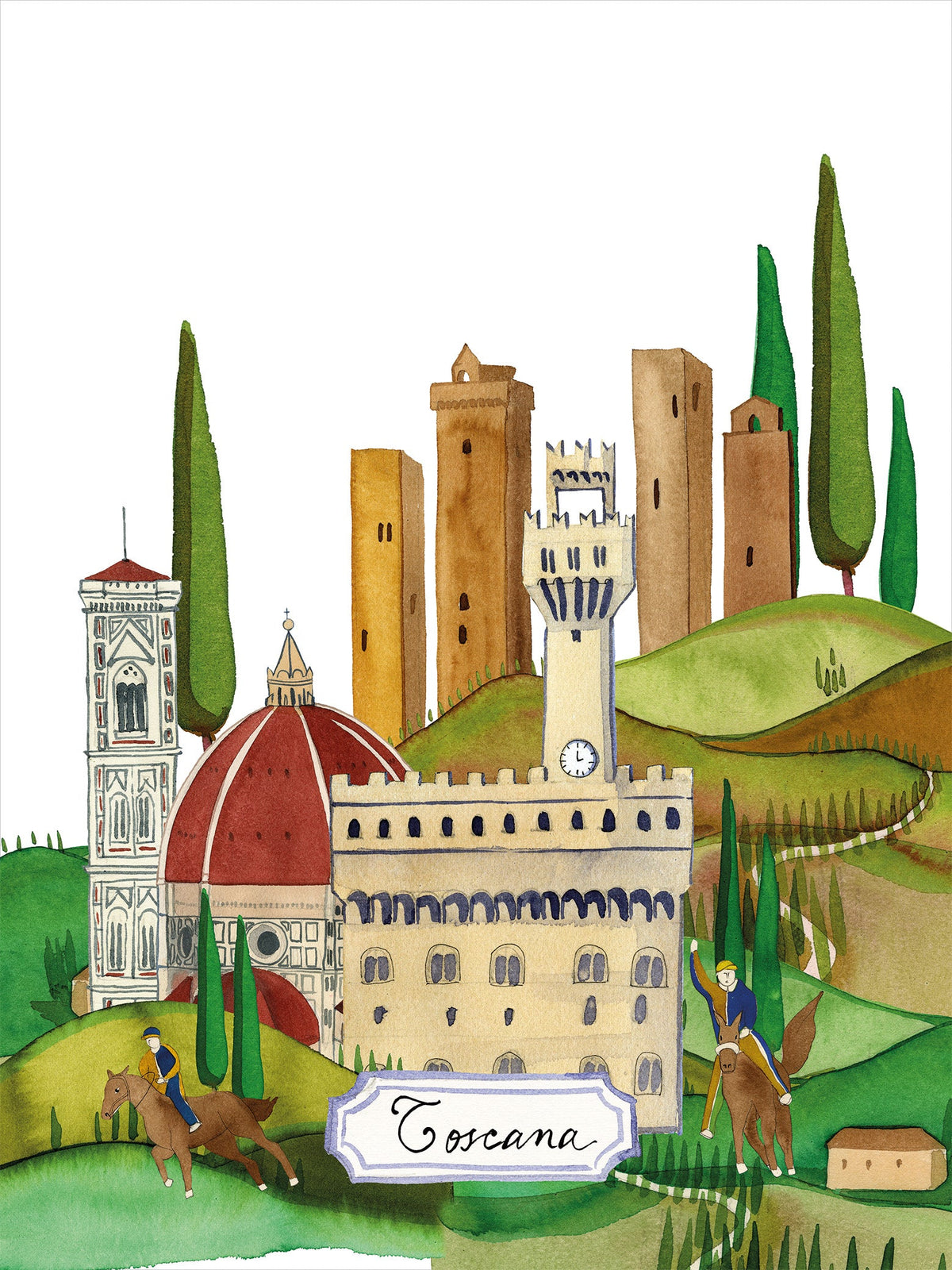 Kitchen Towels «Toscana», 100% Made in Italy