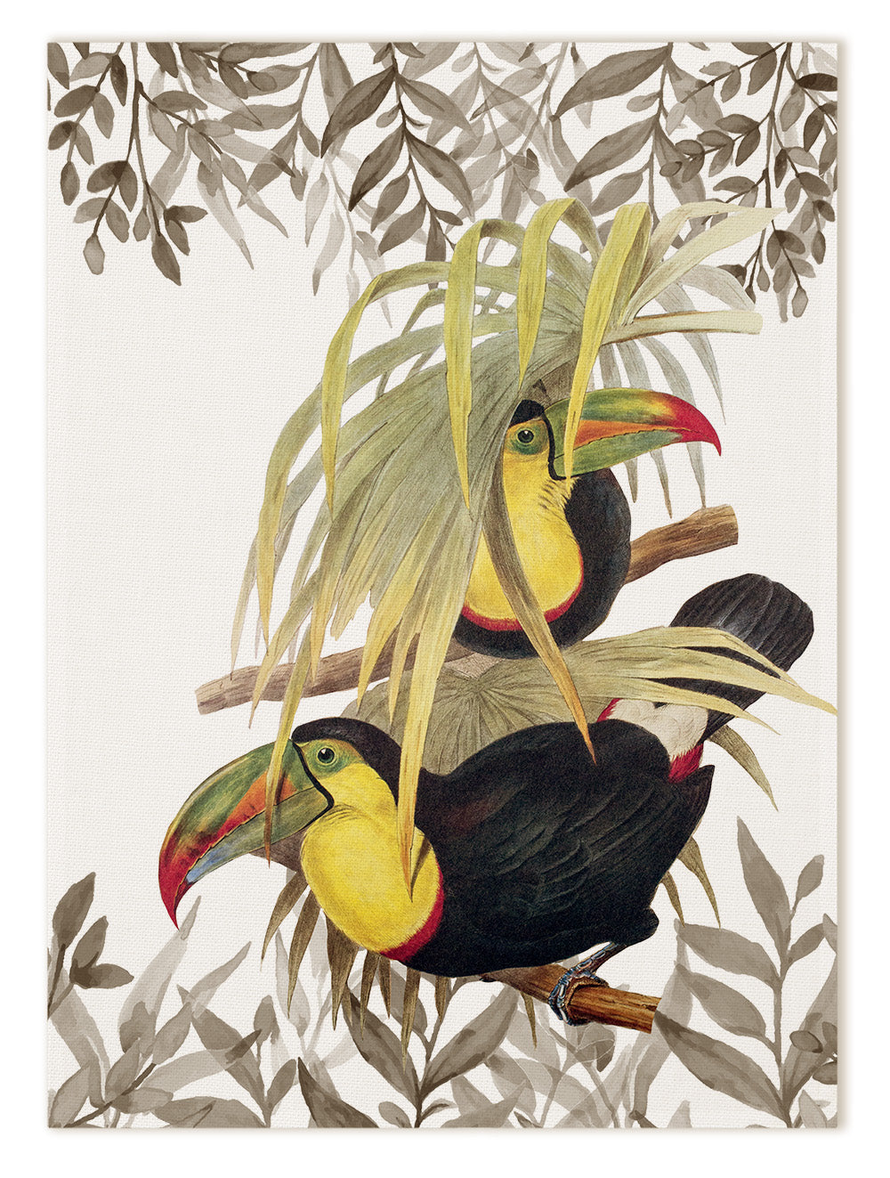 Kitchen Towels «Toucans», 100% Made in Italy The Napking