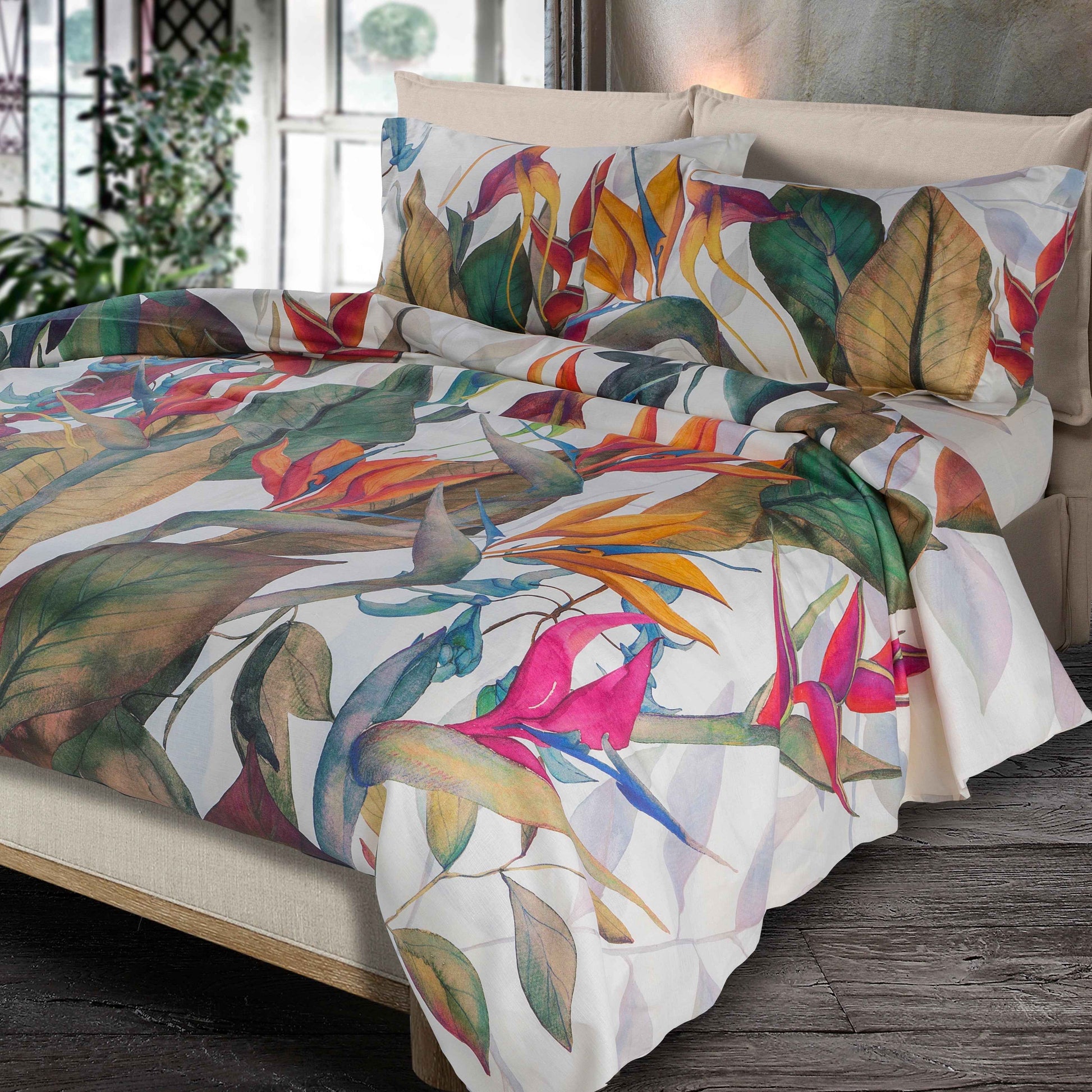 Duvet Cover Set «Tropici» 100% Made in Italy