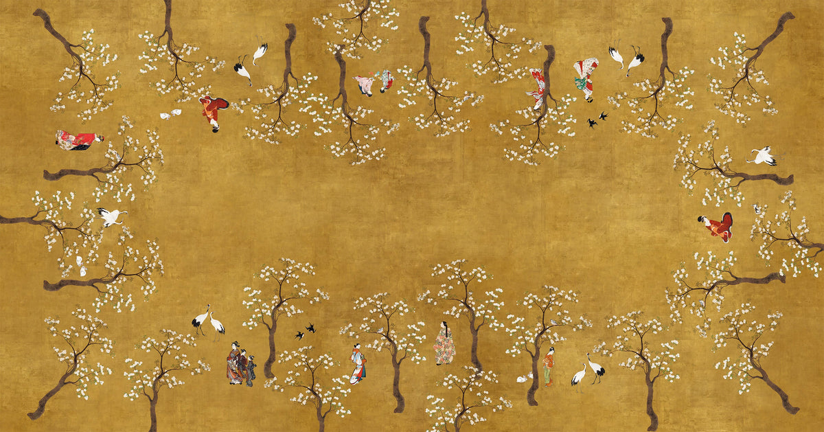 Premium Linen Tablecloth «Ukiyo» 100% Made in Italy