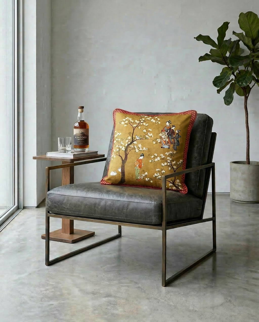 Cushion «Ukiyo», 100% Made in Italy