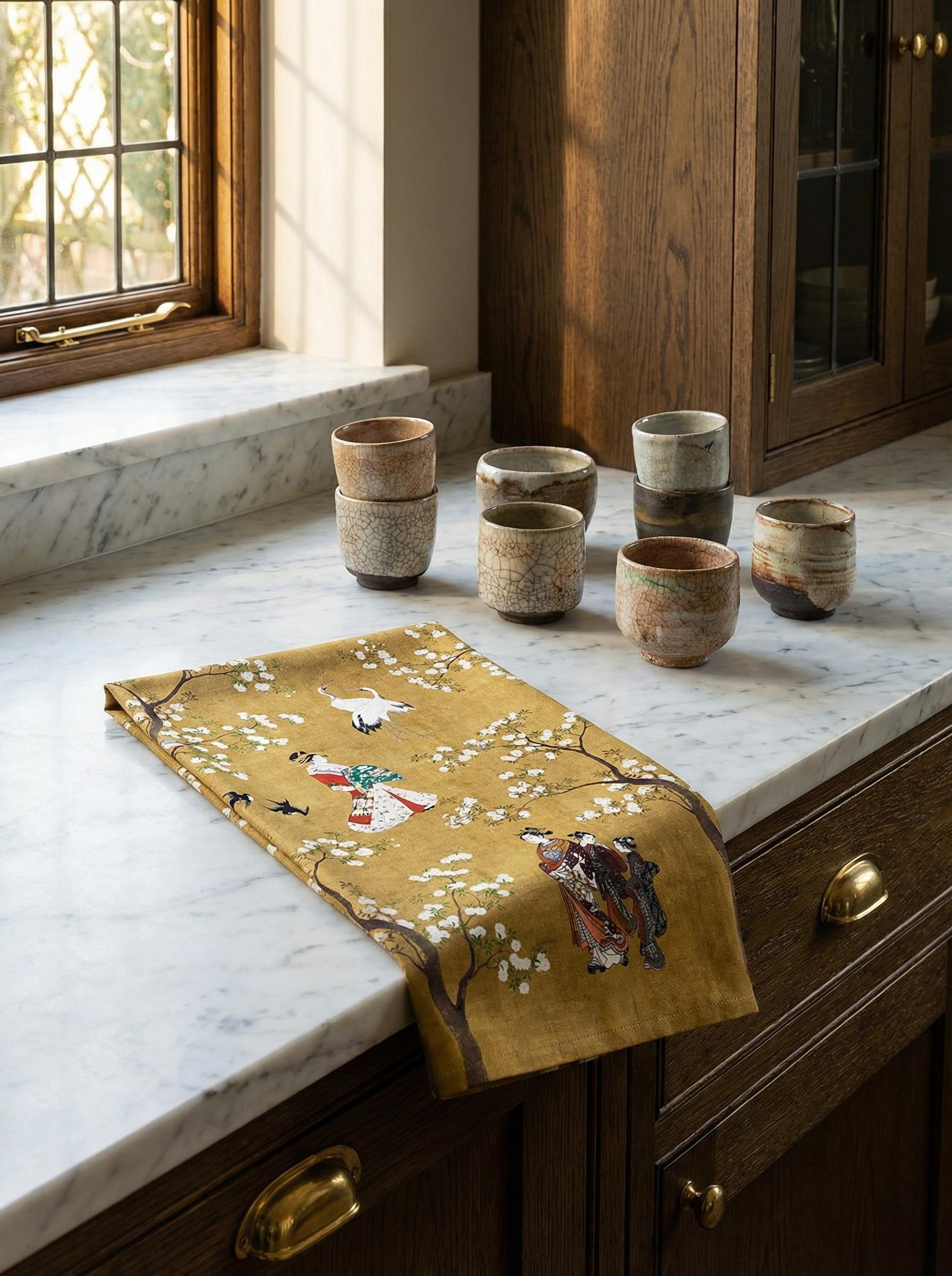 Strofinacci da cucina «Ukiyo», lino di qualità premium 100% Made in Italy