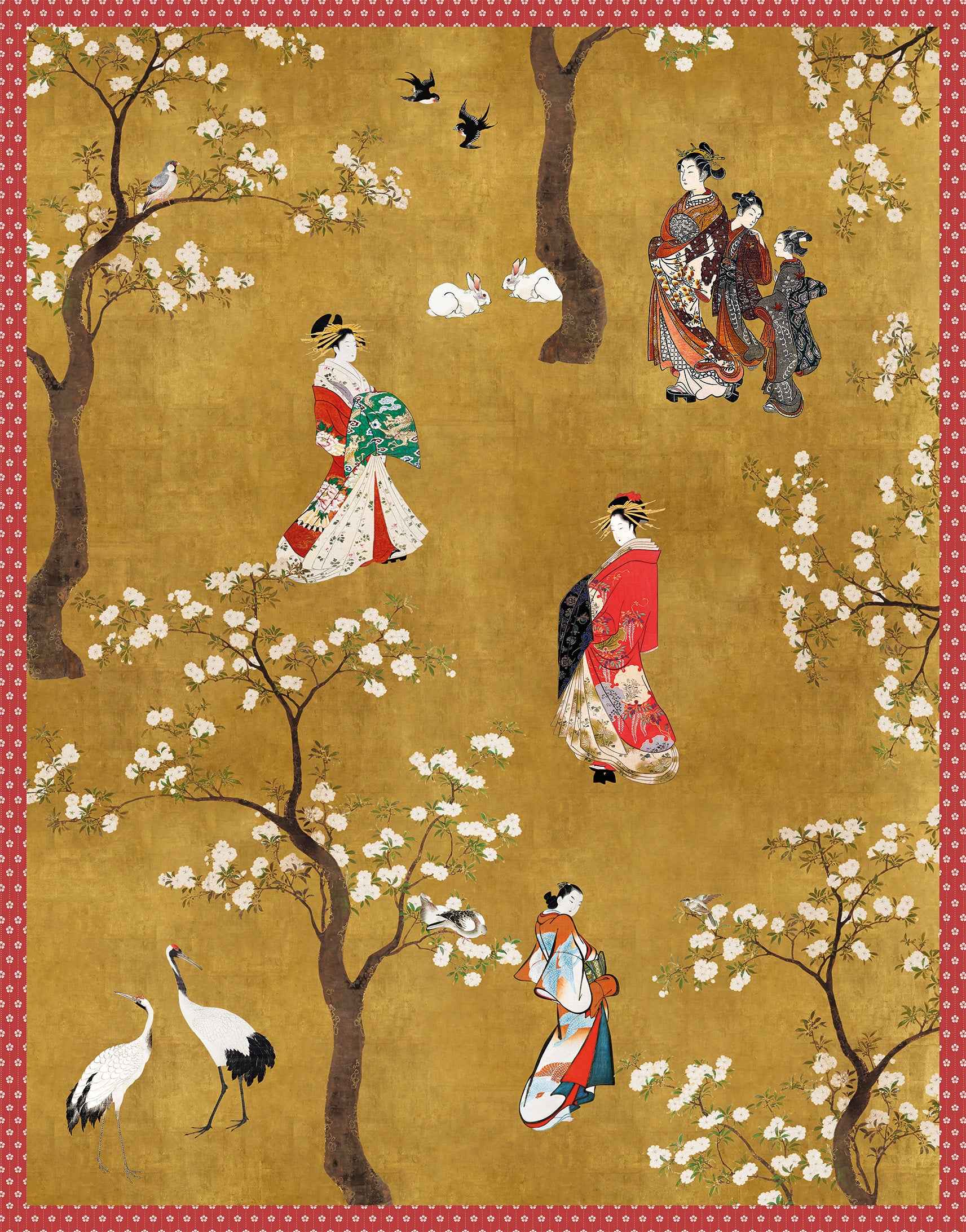 Plaid «Ukiyo», 100% Made in Italy