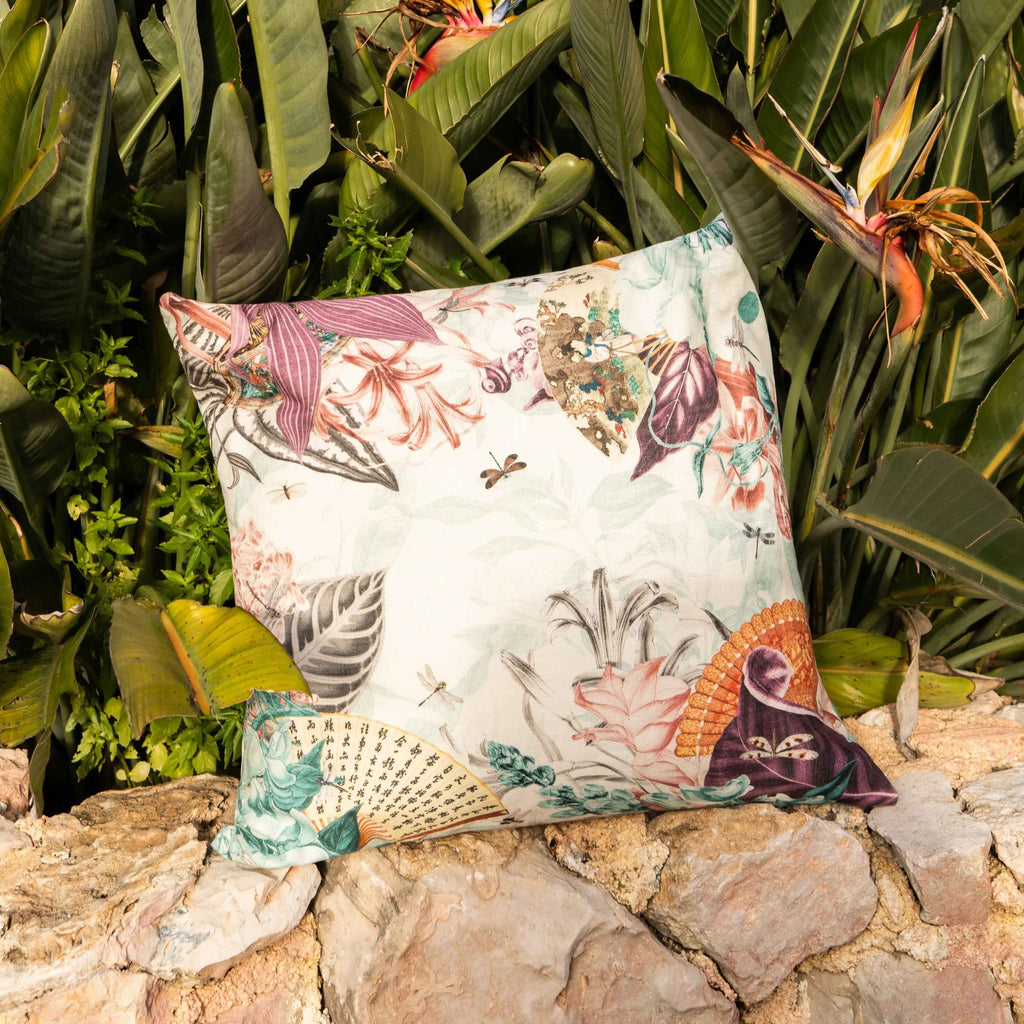 Linen Cushion Ventagli 100% Made in Italy