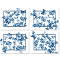 Lot de 4 sets de table Victoria en lin de qualité supérieure