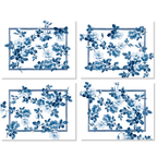Lot de 4 sets de table Victoria en lin de qualité supérieure