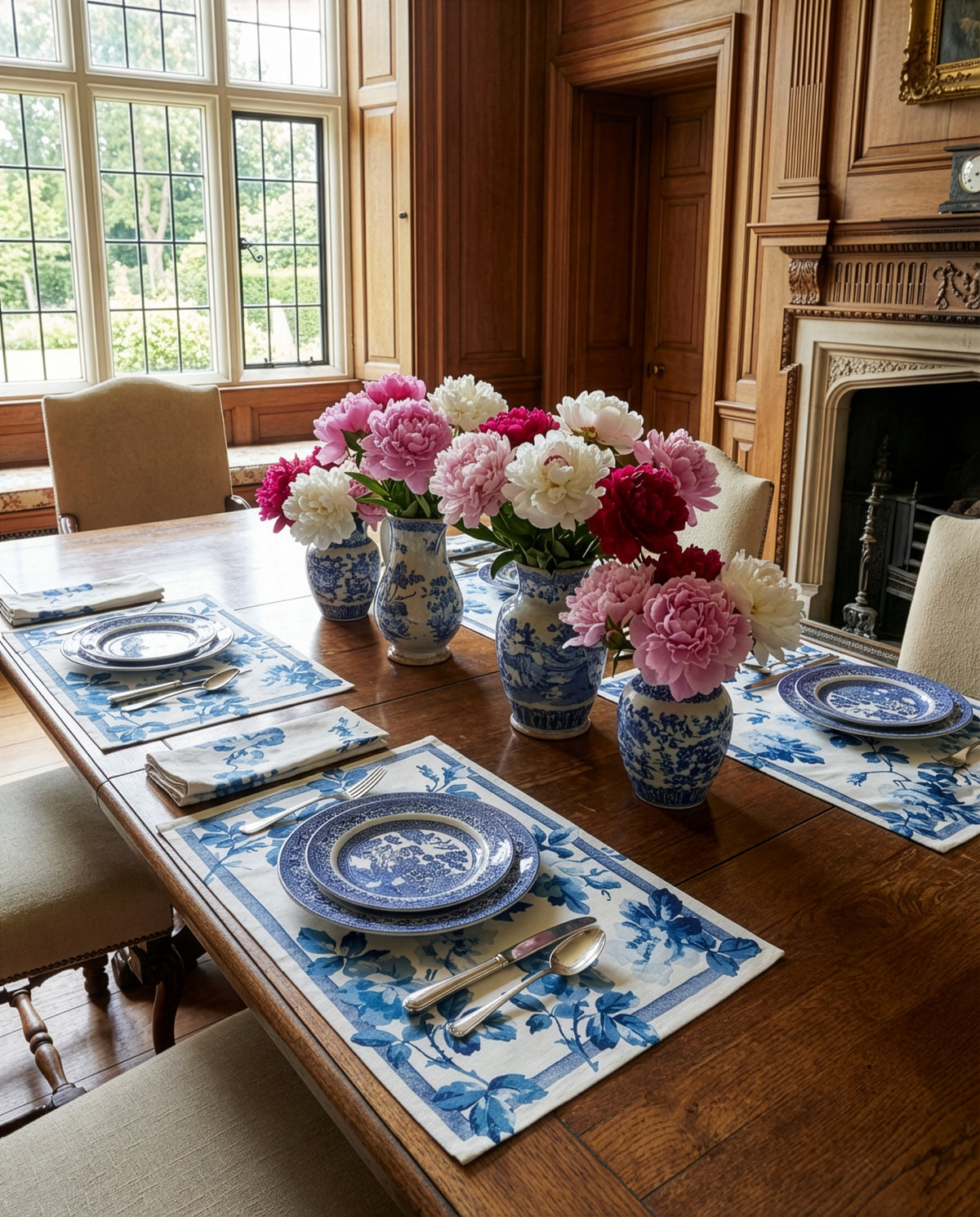 Lot de 4 sets de table Victoria en lin de qualité supérieure