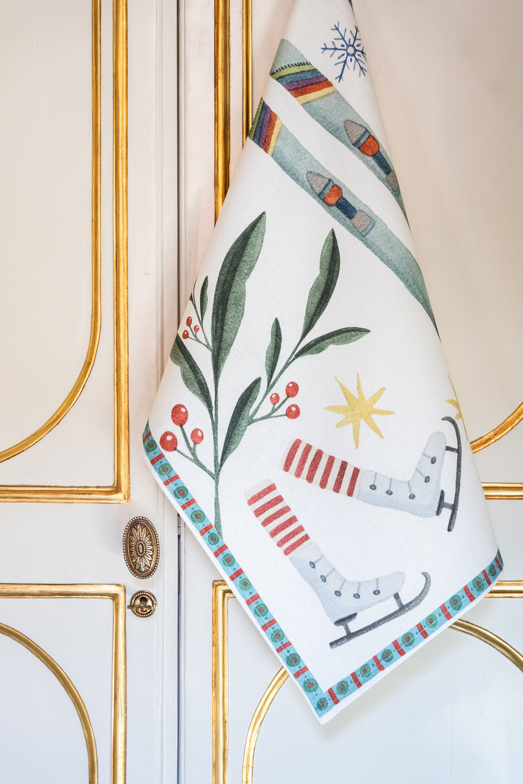 Kitchen Towels Winter Party 100% Made in Italy The Napking