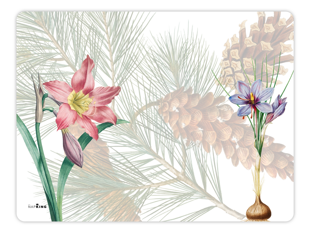 Set 2 rectangular placemats Winter Garden, 100% Made in Italy