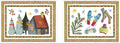 Set of 2 rectangular hardboard placemats Winter Party The Napking