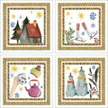 Set of 4 Napkins Satin Winter Party 100% Made in Italy The Napking