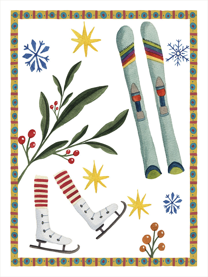 Kitchen Towels Winter Party 100% Made in Italy The Napking