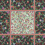 Xmas Charms tablecloth pure linen 180x180 cm with festive holiday charm print image 7