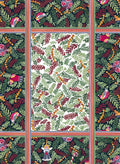 Xmas Charms kitchen towel pure linen with festive holiday charm print image 2