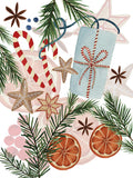 Xmas Tea kitchen towel linen, The Napking