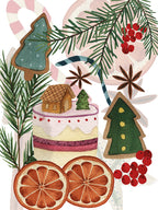 Xmas Tea kitchen towel linen, The Napking