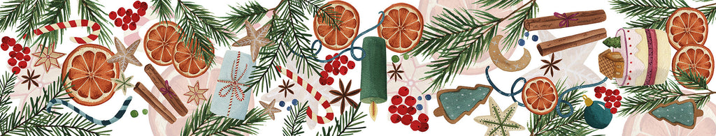Xmas Tea runner cotton satin, The Napking