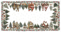 Xmas Village linen tablecloth 180x270 cm by The Napking