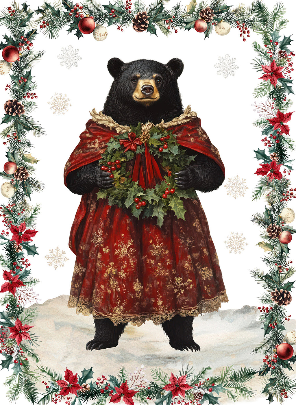 Xmas village Kitchen Towels Pack 2