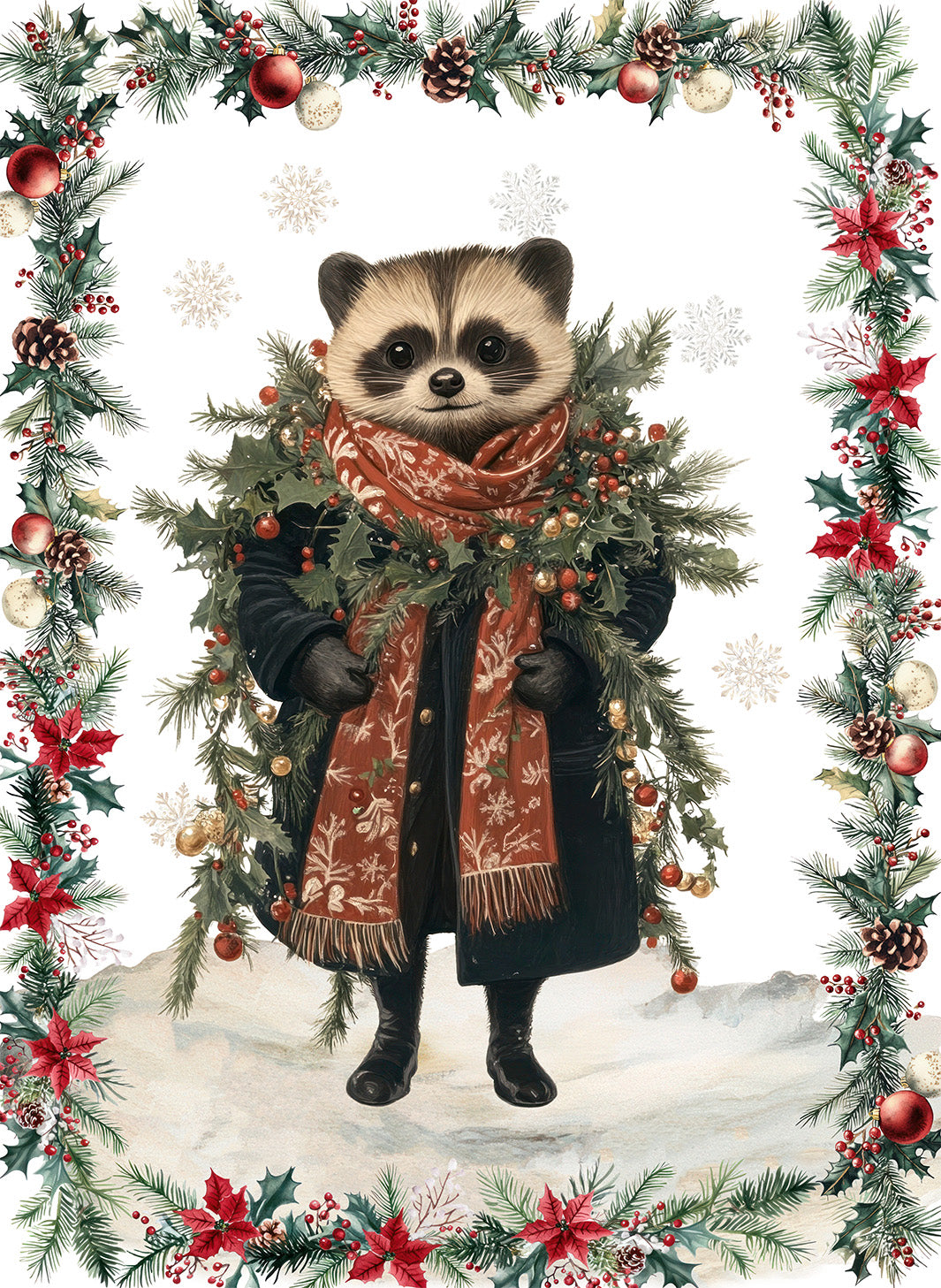 Xmas village Kitchen Towels Pack 2