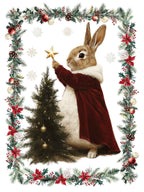 Xmas Village linen kitchen towel Kitchen Towel Var.2 by The Napking