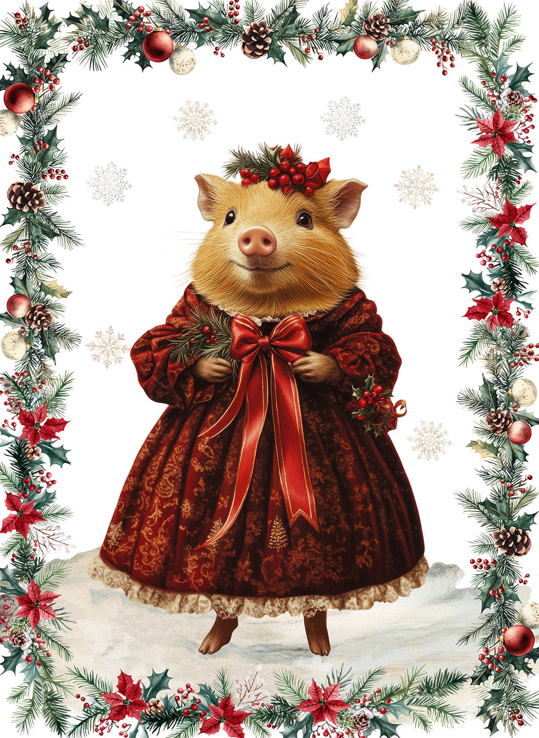 Xmas village Kitchen Towels Pack 1