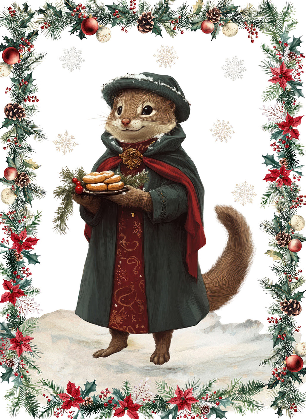 Xmas village Kitchen Towels Pack 2