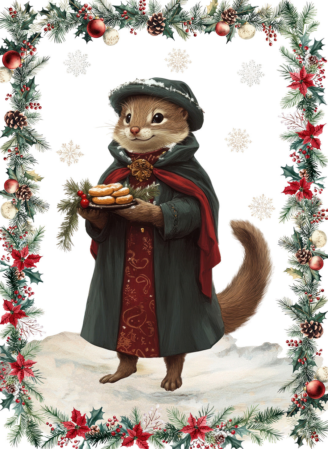 Xmas village Kitchen Towels Pack 2