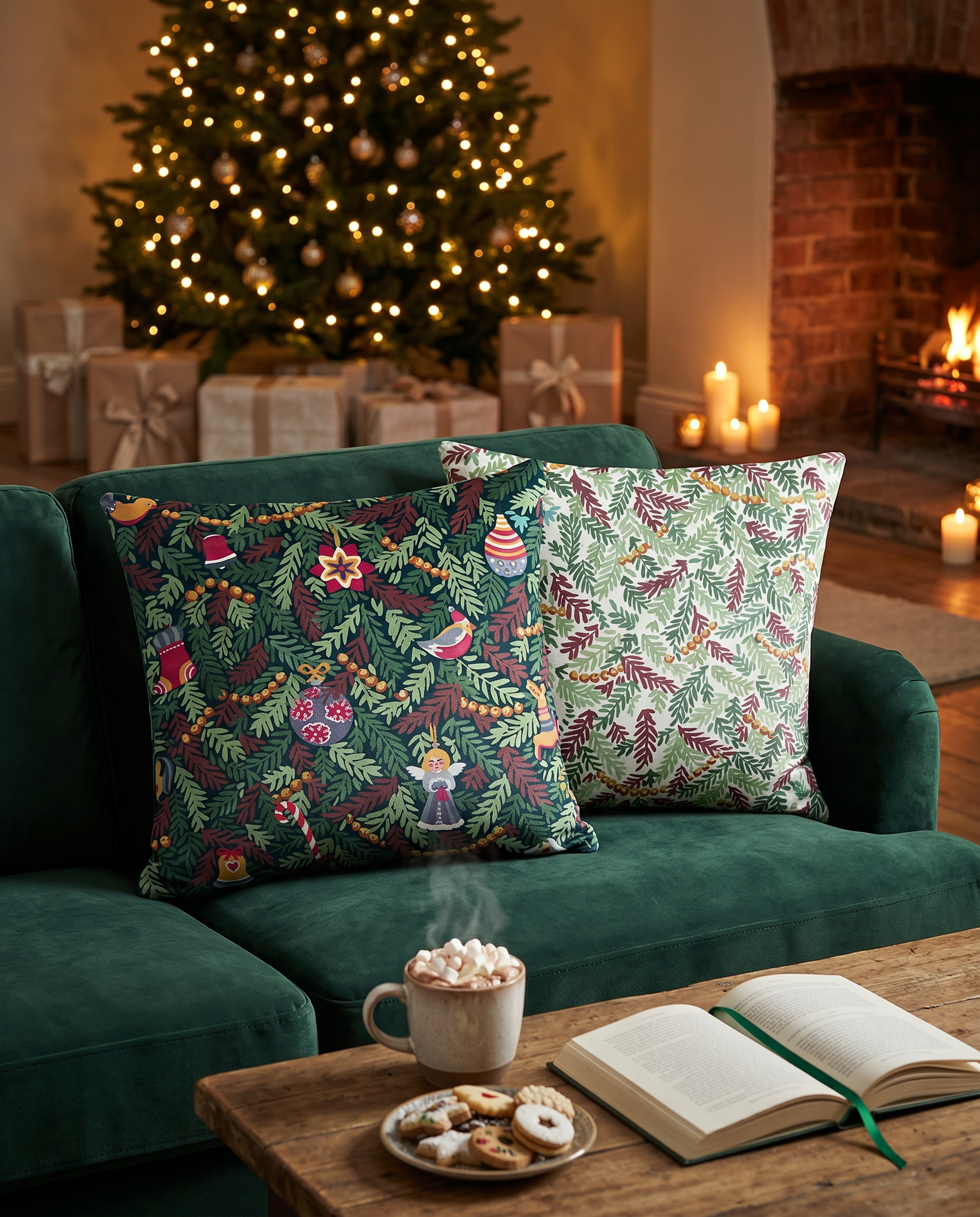 Xmas Charms Cushion Velvet