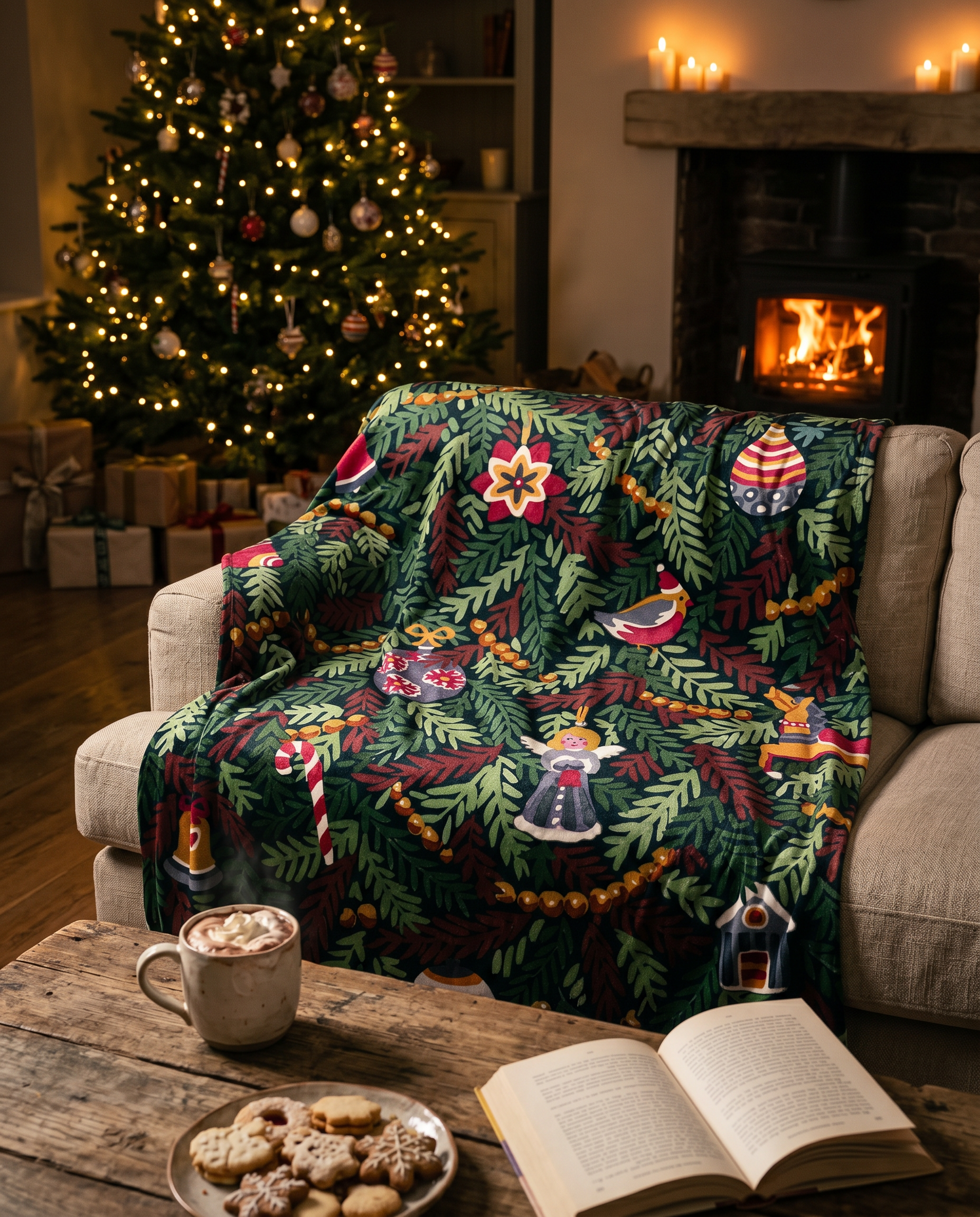 Xmas Charms Plaid Velvet