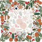 Xmas Tea tablecloth cotton satin, The Napking