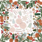 Xmas Tea tablecloth cotton satin, The Napking