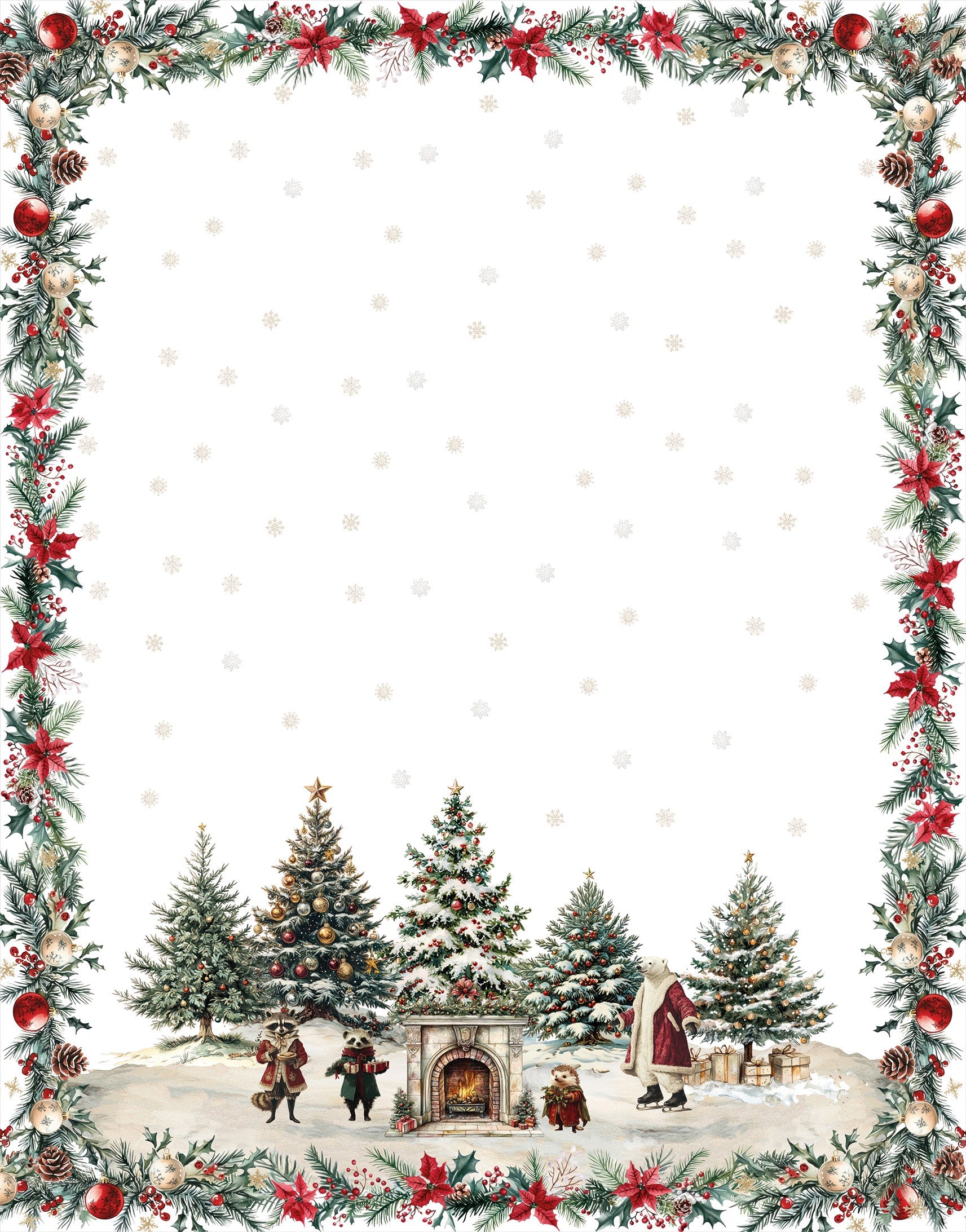 Plaid «Xmas Village», 100% Made in Italy