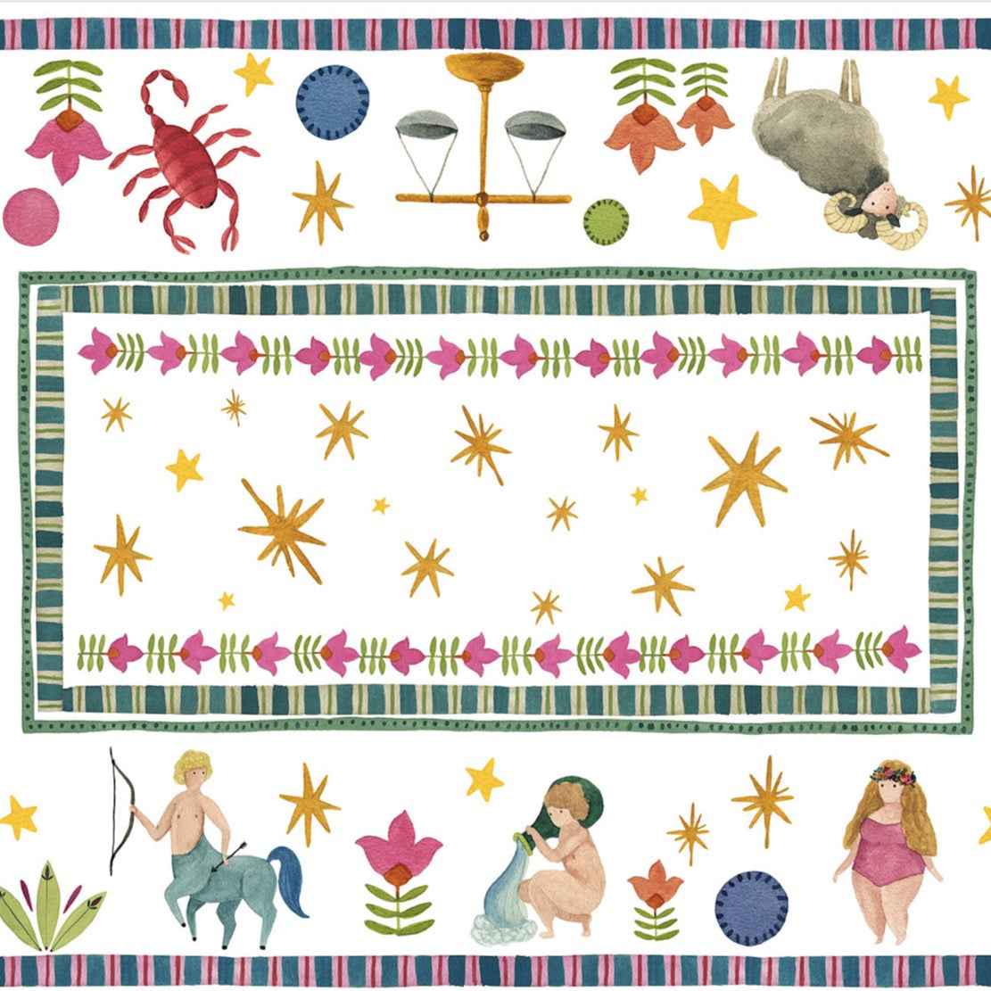 Satin Tablecloths «Zodiac» 100% Made in Italy