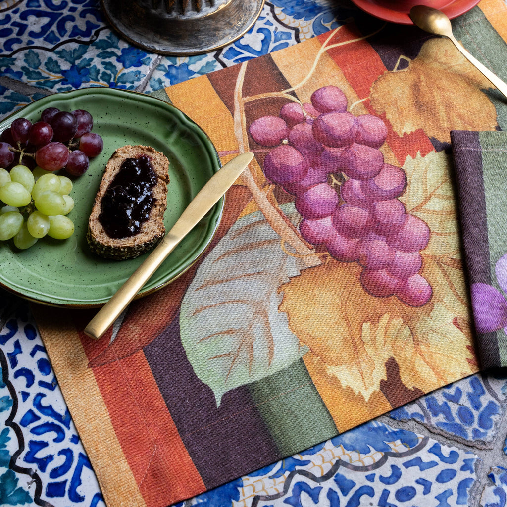 Set of 4 Placemats «Bacco» Linen 100% Made in Italy